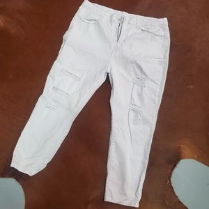 White distressed 4x jeans